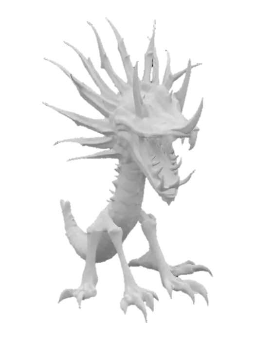 3D model for fantasy carnivorous flower creature, strong stems and leaves, instead of a flower an open mouth full of sharp teeth, in attack, extremely detailed, high resolution texture, epic stance, #garden#