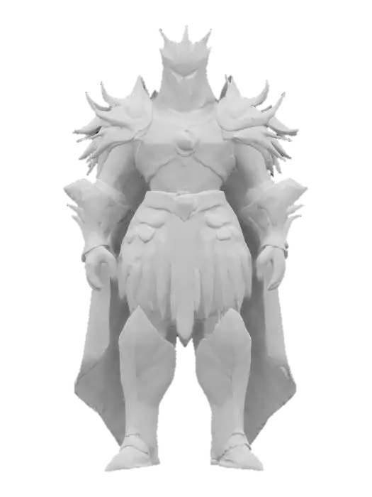 3D model for fantasy cosmic ice knight, massive tall body, elegant transparent armor all over the body, unknown markings on the armor, extremely detailed, high resolution texture, epic stance