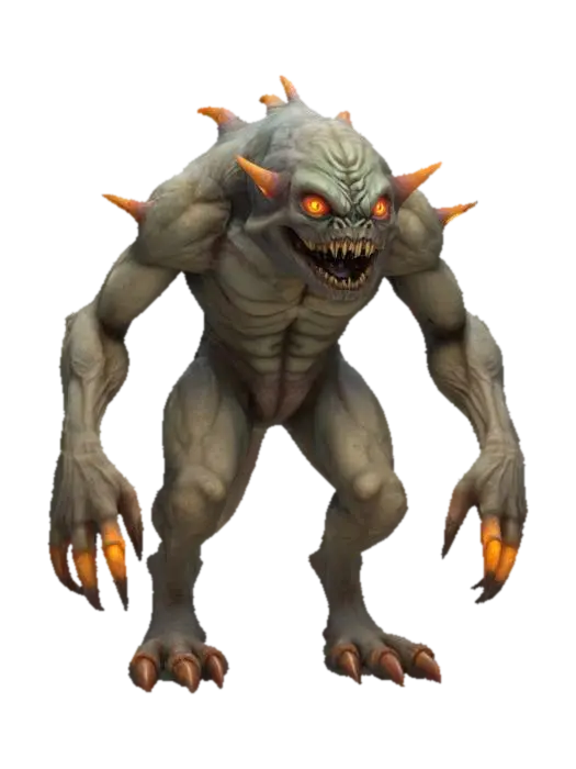 Modelong 3D na fantasy underground monster, massive body, several limbs allowing climbing and… - Eyes, ginawa ng AI