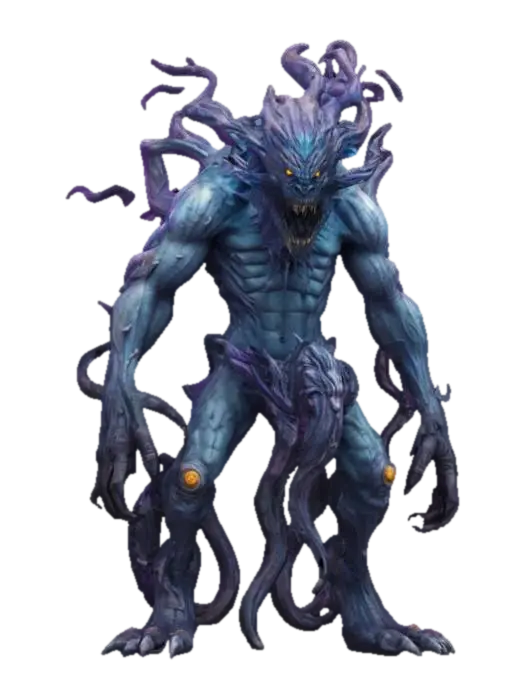 dark matter of the universe transformed into a monster, extremely detailed, high… 3D model, vytvořený pomocí AI