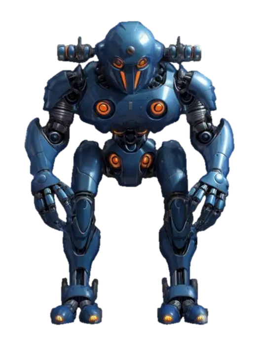 Modello 3D sci-fi utopian robot monster from another world, body consists of a single ball with…, generato dall’IA