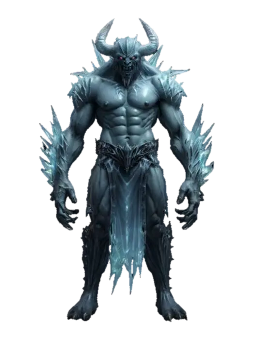 3D model for fantasy demonic humanoid monster, massive muscular body, unnaturally elegant clothing for such a terrifying monster, head resembles a mythical monster, detailed terrifying face, strange spikes and growths all over the body, extremely detailed texture with high sharp resolution, epic stance