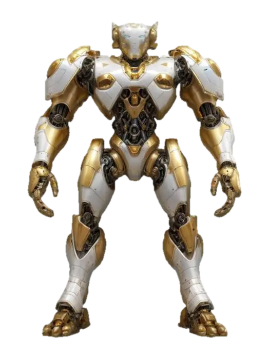 sci-fi fantasy robotic elemental, massive body, individual non-connecting body parts… - Ivory 3D model, vytvořený pomocí AI