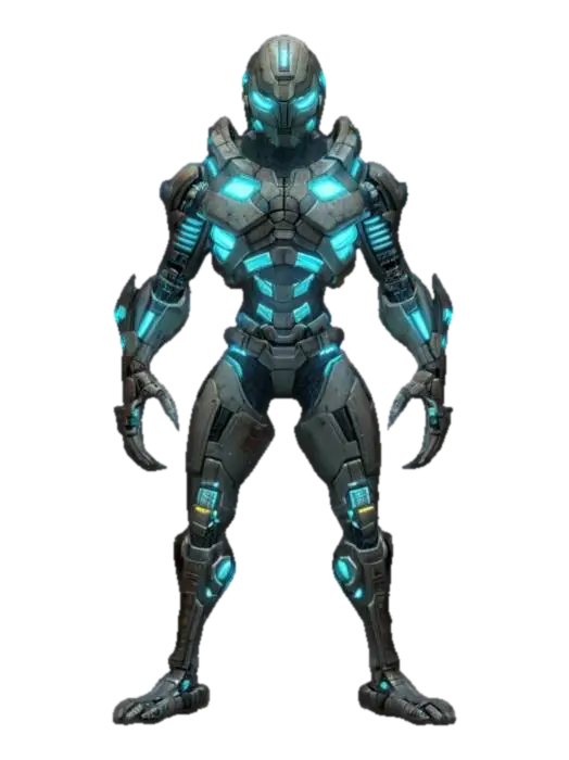 3D model for sci-fi morphed cyborg from dead space, extremely detailed, hyperrealistic texture, epic stance