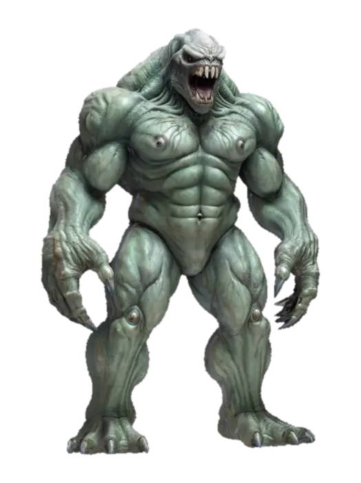 fantasy rock monster from the depths, massive humanoid body, fighting protrusions… - Gargoyle 3D model, vytvořený pomocí AI