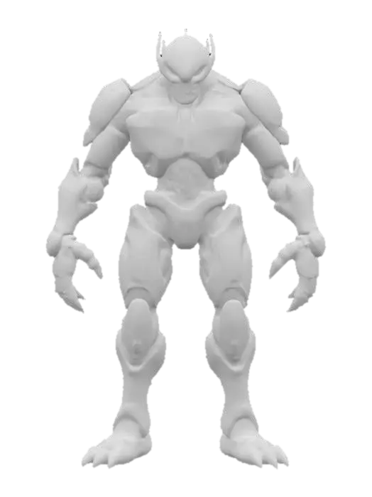 3D model for sci-fi undead robot cyborg ogre, extremely detailed, epic stance