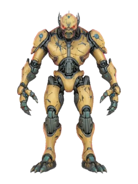 3D model for sci-fi undead robot cyborg ogre, extremely detailed, epic stance