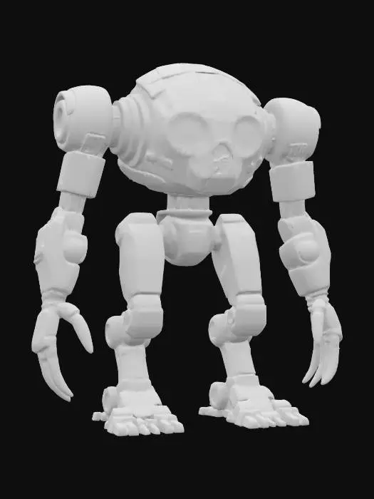 3D model for sci-fi morph cube cyborg from dead space, extremely detailed, high sharp resolution texture, ultrarealistic, epic stance