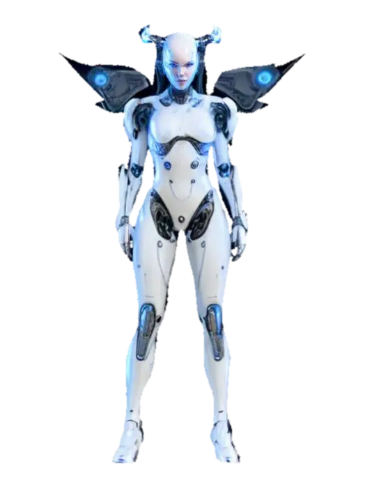 3D-модель sci-fi woman cyberdemon, partly translucent bodysuit, elegant body, whole body… - Technologic, сгенерированная ИИ