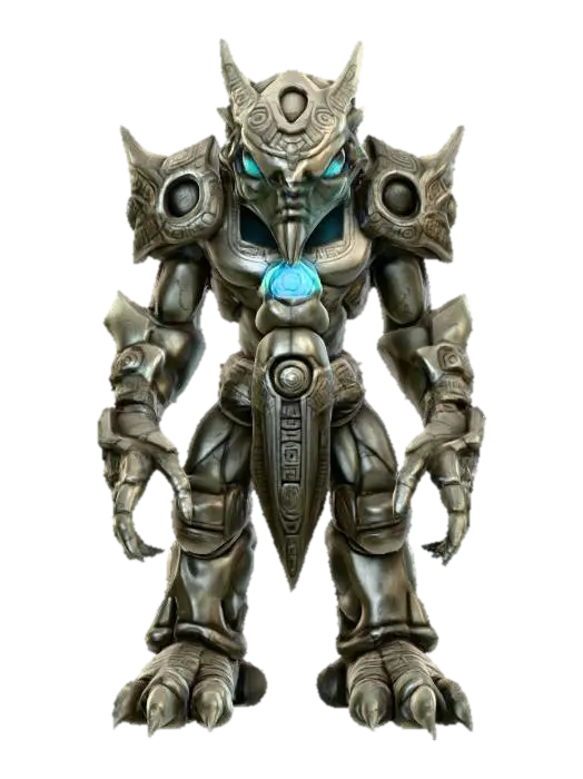 magic stone golem, extremely detailed - Aztec 3D model, vytvořený pomocí AI