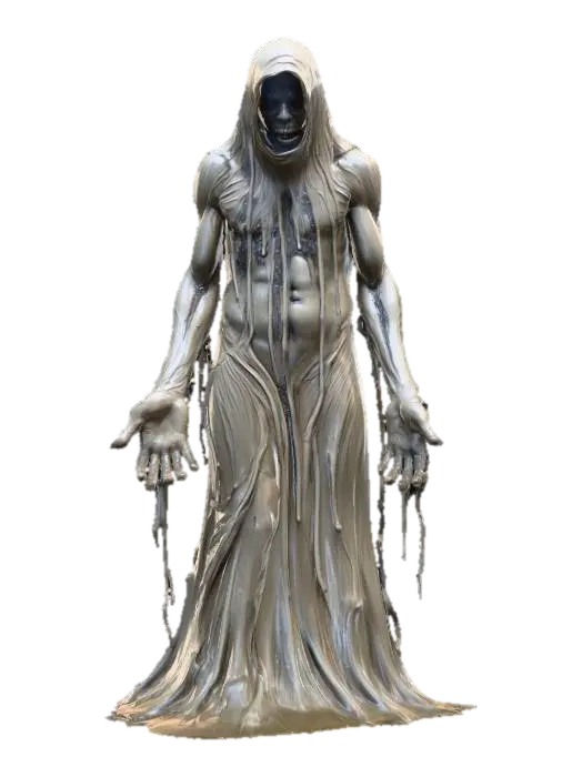 fantasy mud elemental, ghostly muddy body partially forming from swirling sludge,… 3D model, vytvořený pomocí AI