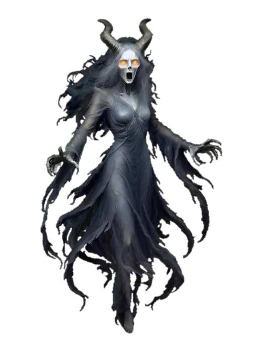 Nightmare Female Apparition - Haunting 3D model, vytvořený pomocí AI