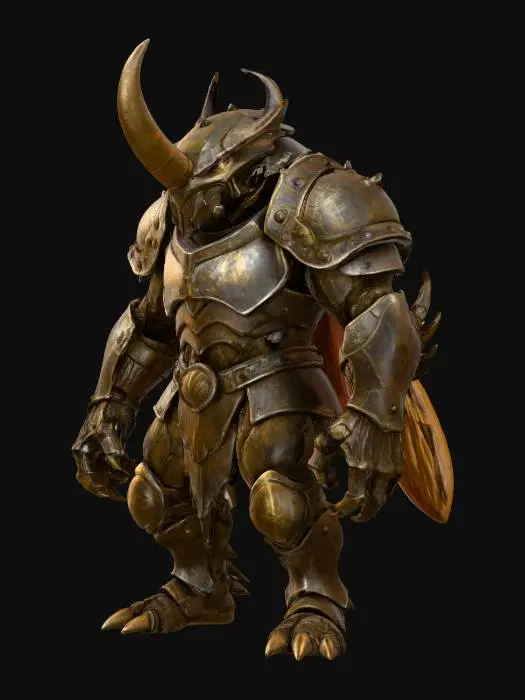 3D model for insect warrior creature armored