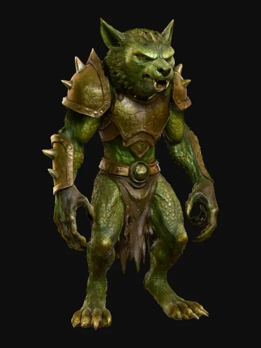 3D model for Feral Guardian Monster Fox