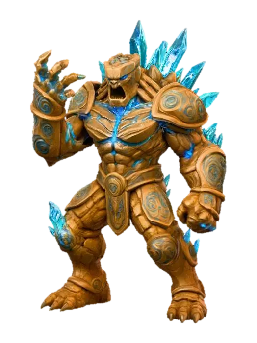 3D model for Wood Crystal Golem Defender Rage