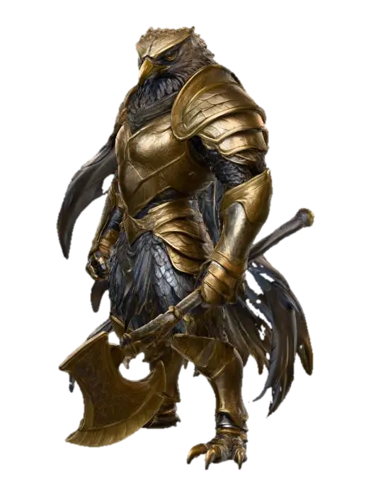 Aquila Guardian of the Feathery Realm 3D model, vytvořený pomocí AI