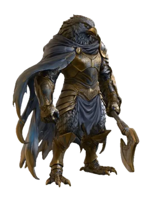 Aquila Guardian of the Feathery Realm 3D model, vytvořený pomocí AI