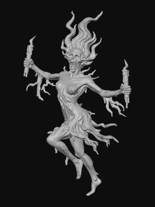 3D model for Witch Inferno Spirit, #Halloween2025#
