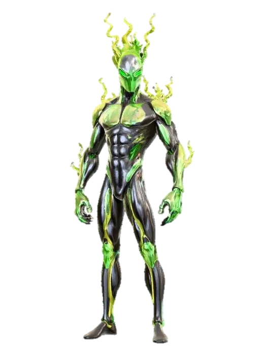 Fire Sentinel Entity - Toxic 3D model, vytvořený pomocí AI