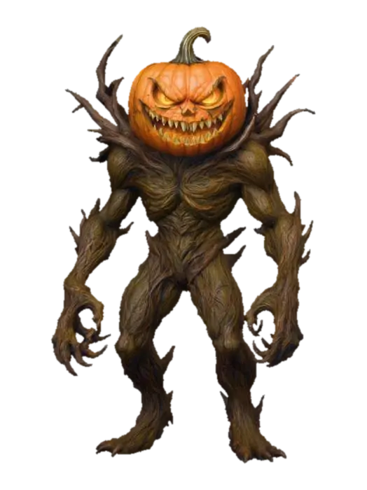 Pumpkin Fiend Demon 3D model, vytvořený pomocí AI