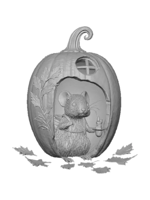 3D model for Autumn Lantern Mouse, #Halloween2025#