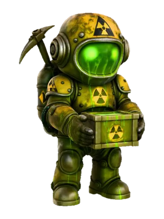 Nuclear Guardian Robotrix 3D model, vytvořený pomocí AI