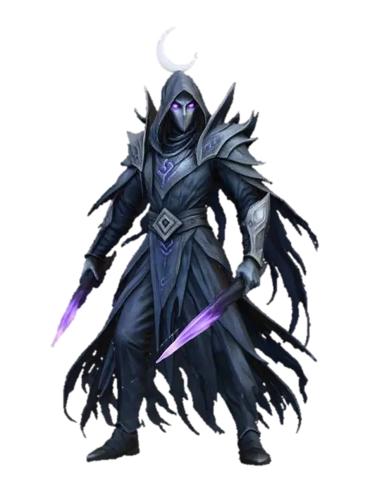 Modello 3D Elven Eclipse Shadow-Smith Female, generato dall’IA