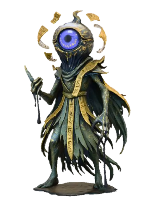 Eldritch Beholder-Scribe - Symbolic 3D model, vytvořený pomocí AI