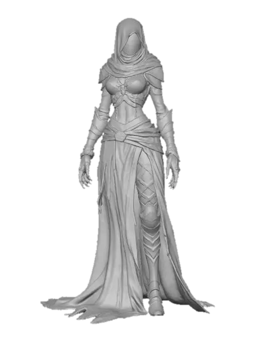 3D model for Female Ethereal Warrior Nomad