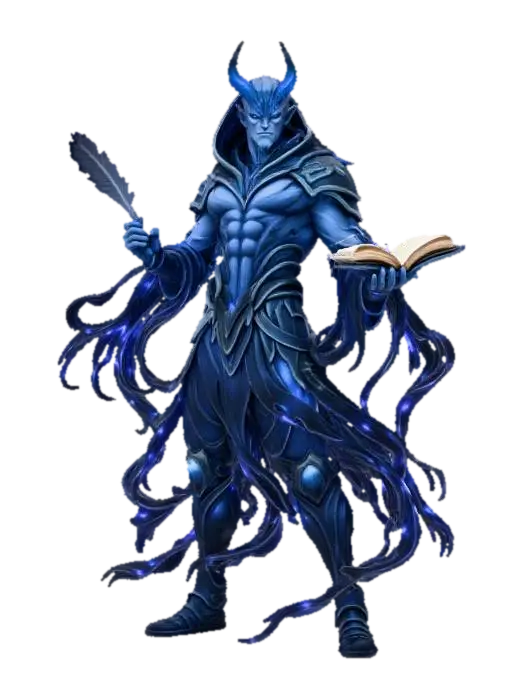 Modello 3D Dark Scribe Demon, generato dall’IA