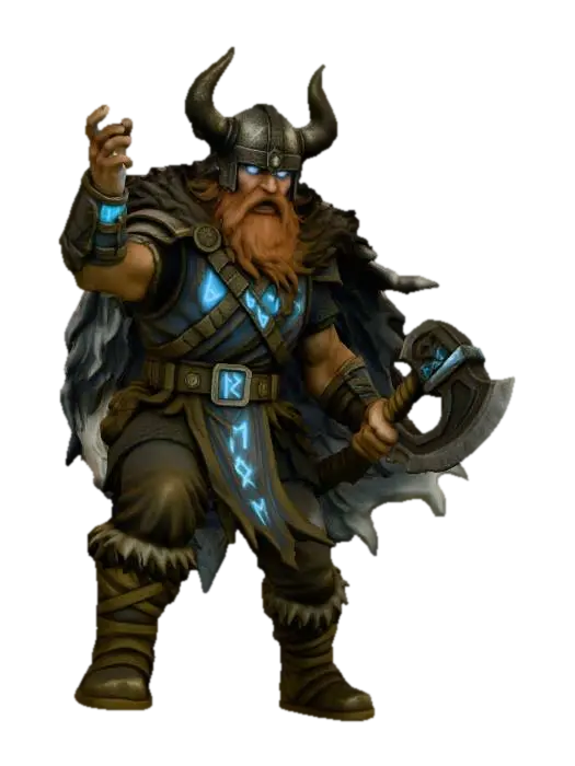 Rune Viking - Norse 3D model, vytvořený pomocí AI