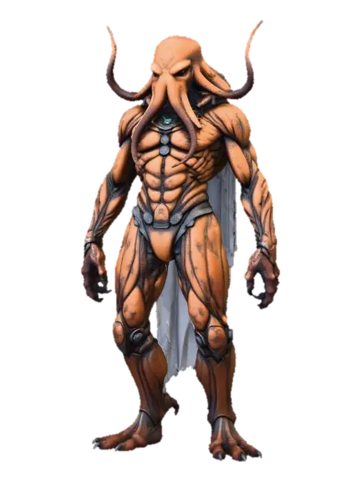 Octo-Warrior - Octopus 3D model, vytvořený pomocí AI
