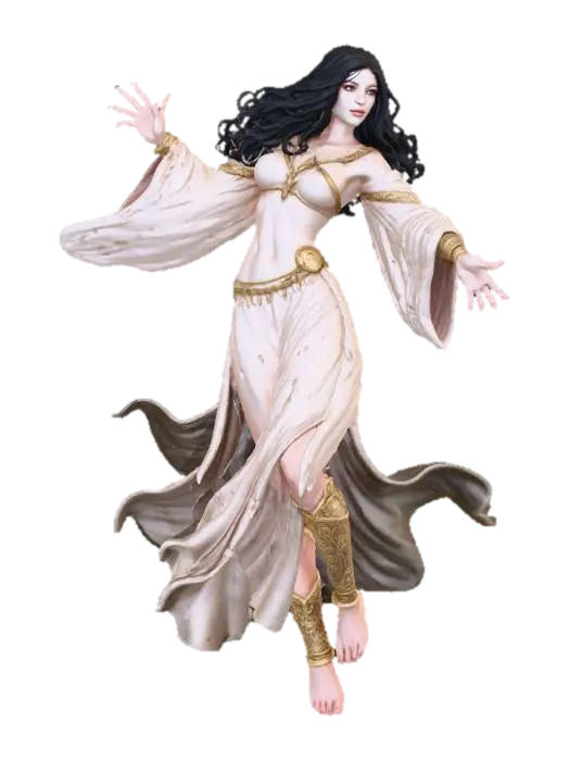 Female Ethereal Dancer - Artistic 3D model, vytvořený pomocí AI