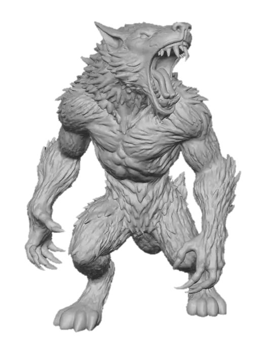 3D model for Werewolf of the Dark Forest