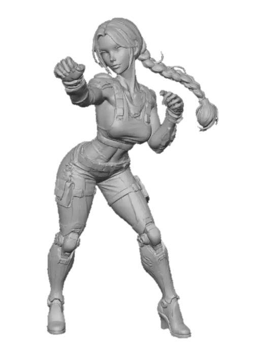 3D model for Female as Cyber Warrior