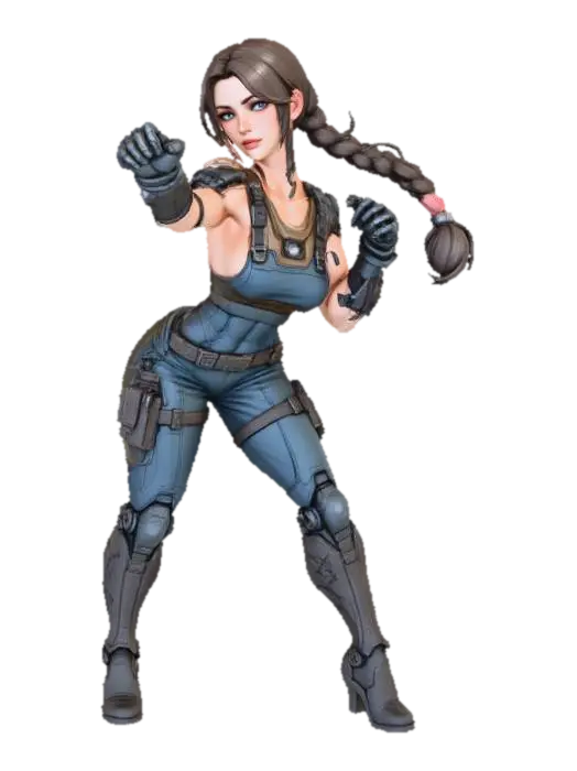 3D model for Female as Cyber Warrior