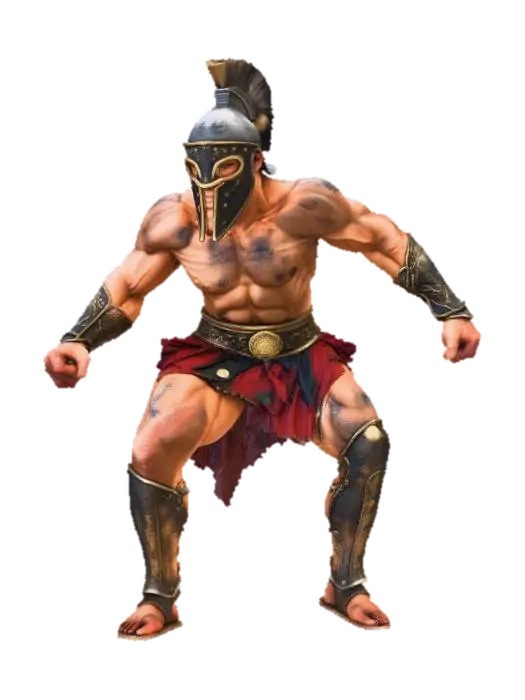Greek Warrior's Resolve - Fight 3D model, vytvořený pomocí AI