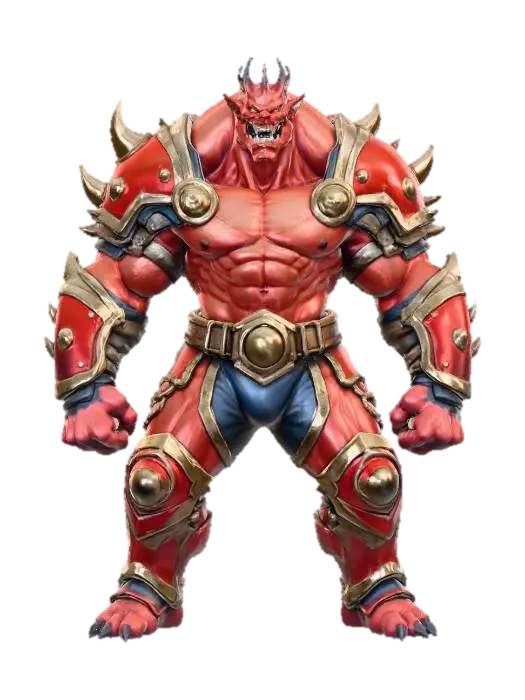 Enrage Infernal Warlord-3D-modell, genererad av AI