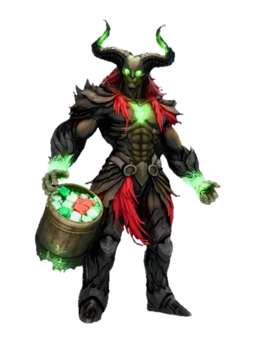 Gift Demonic Winter's Bounty, #Christmas2025# - Present 3D model, vytvořený pomocí AI