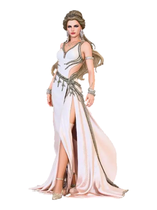 Female Elegance in Gold - Beauty のAI生成3Dモデル