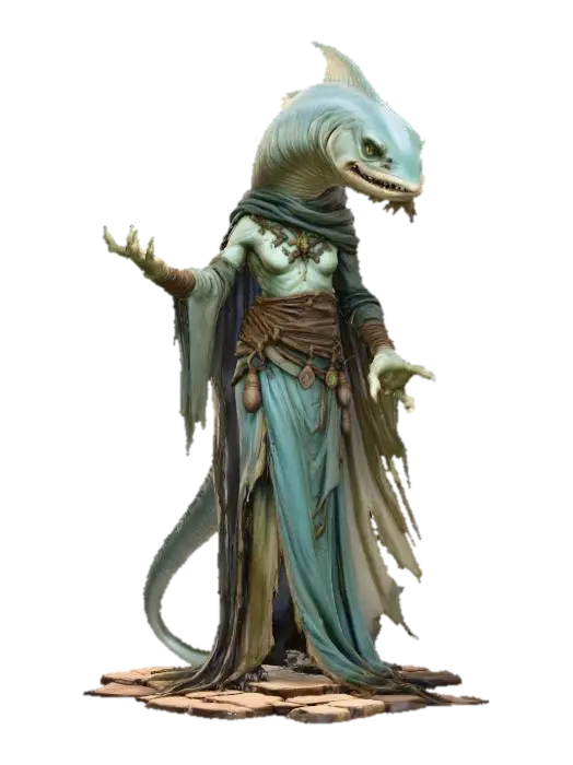 3D model for Mystic Fish Mage