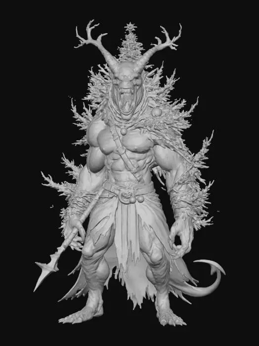 3D model for Infernal Yuletide Warrior, #Christmas2025#