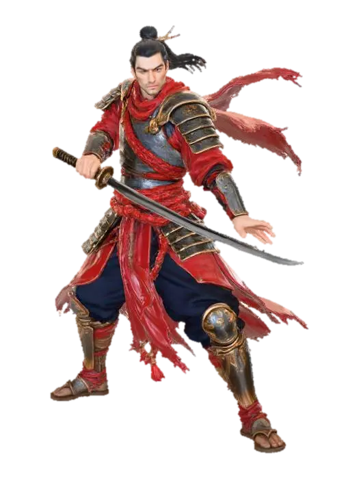 Samurai Valor 3D model, vytvořený pomocí AI