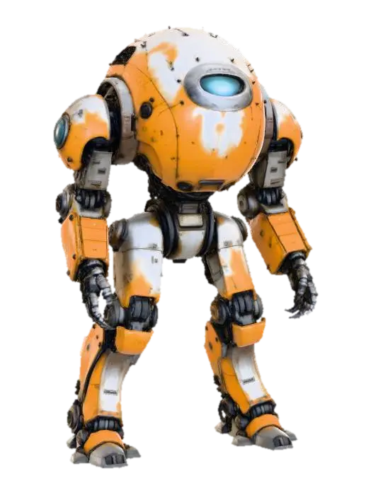 Robot Titan Detector of the Wasteland 3D model, vytvořený pomocí AI