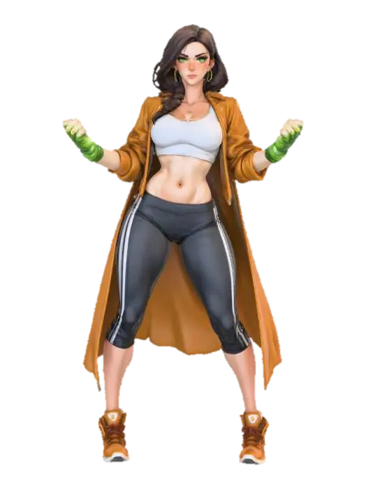 Female Sport Magic - Heroine 3D model, vytvořený pomocí AI