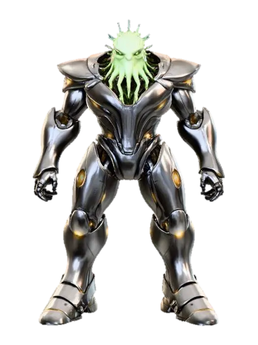 Galactic Robotic Entity - Cybernetics 3D model, vytvořený pomocí AI