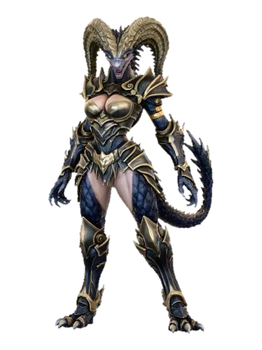 3D model for Female Draconic Warrior