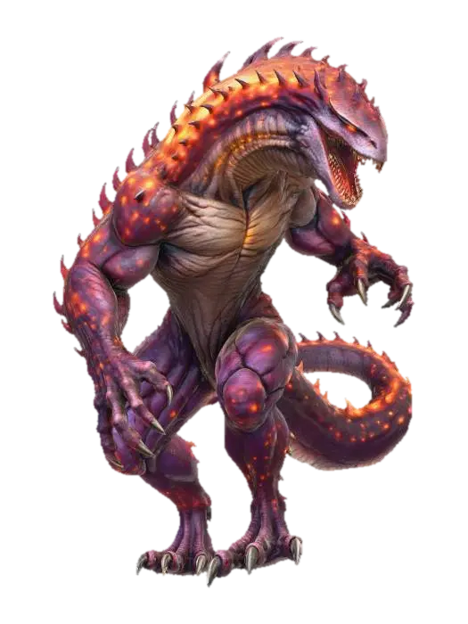 Inferno Beast from Space 3D model, vytvořený pomocí AI