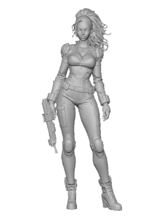 3D model for Female Galactic Defender