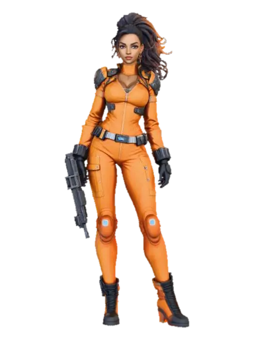 3D model for Female Galactic Defender